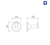 Móc áo EcoBath EC218-04BU ghi xám