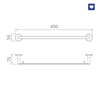 Vắt khăn đơn EC218-08-45BG mầu vàng