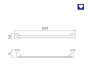 Vắt khăn đơn EcoBath EC218-08MB đen mờ