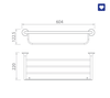 Vắt khăn giàn EcoBath EC218-12BG mầu vàng
