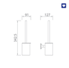 Chổi cọ toilet EC218-15BU màu vàng chải