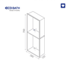 Hộc âm tường EcoBath EC9003PB màu đen .