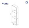 Hộc âm tường EcoBath EC9004PB mầu đen
