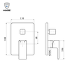Sen tắm âm tường HUGE H-STE29M ( mầu ghi xám )