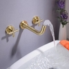 Vòi chậu lavabo âm tường màu vàng DL-600002GB