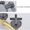 Vòi chậu lavabo âm tường màu ghi xám DL-600002GR