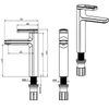 Vòi lavabo nóng lạnh màu đen DL-8032B