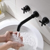 Vòi chậu lavabo âm tường màu đen DL-600002B