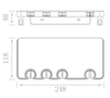 Kệ treo bàn chải đánh răng, có móc- F30610WH