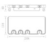 Kệ treo bàn chải đánh răng, có móc- F30610WH
