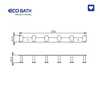 Móc áo Ecobath EC2005-6BG màu vàng chải