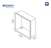 Hộc âm tường EcoBath EC9001MW màu trắng