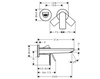 Vòi chậu âm tường Hansgrohe 72568000+13622180
