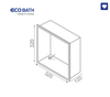 Hộc âm tường EcoBath EC9001MW màu trắng