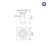 Ga Thoát Sàn EcoBath EC1062B mầu inox chải