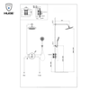 Sen tắm nhiệt độ âm tường HUGE H-ST026