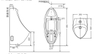 Tiểu nam treo tường P13065-1-1Z/31K-1