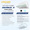 Máy hút mùi Kocher Turbo X-350N - Màu xanh, BH 3 năm, Cảm ứng vẫy tay, Hàng chính hãng