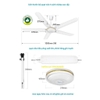 Quạt trần 5 cánh Midea FC140-DD - Công suất lớn 120W, hàng chính hãng,