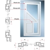 Cửa đi một cánh mở quay uPVC