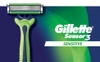 Dao cạo râu da nhạy cảm Gillette Sensor3 Sensitive Men's Disposable Razor 4 lưỡi