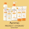 Kem chống nắng  Aveeno Protect + Hydrate Moisturizing Body Sunscreen Lotion, SPF 60 Broad Spectrum & Prebiotic Oat, Oil-, Oxybenzone- & Paraben-Free, Water & Sweat Resistant, Non-Greasy