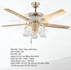 Quạt trần đèn Duc Minh JSM.67 màu gỗ