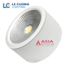 Đèn ống bơ nổi thân ngắn Asia vỏ trắng