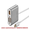 Cáp chyển Thunder bolt 3 ra HDMI VGA cho Macbook, Dell XPS, HP Envy