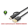 Cáp sạc 2 đầu Micro USB và USB type C cho điện thoại Samsung