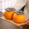 Set 2 Hũ trà bằng sứ hình quả cam