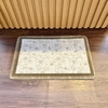 Thảm lau chân xuất Âu họa tiết hoa màu nâu (50x80cm)