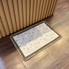 Thảm lau chân xuất Âu họa tiết hoa màu nâu (50x80cm)