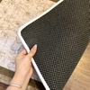 Thảm lau chân xuất Âu họa tiết hoa màu nâu (50x80cm)