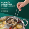 Set 2 muôi inox 304 ăn lẩu vuông tròn