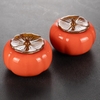Set 2 Hũ trà bằng gốm hình quả hồng