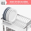 Kệ bát đa năng inox 304 cao cấp KC02
