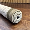 Thảm lau chân xuất Âu họa tiết hoa màu nâu (50x80cm)