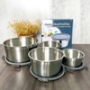 Set 4 hộp đựng thức ăn Inox 304 cỡ lớn có nắp đậy