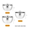 Set 3 thố trộn Inox 20/22/24cm - Hàng xuất Âu