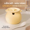 Liễn sứ bằng sứ đựng mỡ, đựng gia vị chịu nhiệt độ cao, hũ gốm đựng mỡ xinh xắn