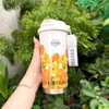 Ly giữ nhiệt in hoa 500ml có ống hút, inox 316 cao cấp, quai xách tiện lợi