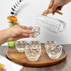 Bộ bình và 6 ly rượu đế vương bằng thủy tinh cao cấp 24K
