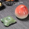 Set 2 Hũ trà bằng sứ hình quả đào