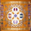 | 68x68cm| Khăn trải bàn chày kim cang bát cát tường rất đẹp Mật Tông vải gấm Tây Tạng nhiều kích thước có lớp lót vải lụa KTB02