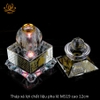 |Cao 12cm| Tháp xá lợi Bảo Khiếp Ấn Đà-la-ni chất liệu pha lê MS19 Kinh Nhất Thiết Như Lai Tâm Bí Mật Toàn Thân Xá Lợi