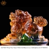 Bảo Bình Khắc Kì Lân Trên Nắp Bằng Lưu Ly vật phẩm phong thủy may mắn vật phẩm phong thủy