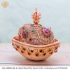 Bát Sọ Người - Bát GABBRA Bằng Đồng Nguyên Chất Sơn Đỏ Hồng Đính Đá, vật phẩm phong thủy may mắn vật phẩm phong thủy