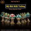 Bộ Bát Kiết Tường (Bát Đại Cát Tường - Tám Tướng Cát Tường) Cao 12cm Bằng Đồng Nguyên Chất, Hoàn Thiện Thủ Công BBKT21