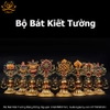 Bộ Bát Kiết Tường (Bát Đại Cát Tường - Tám Tướng Cát Tường) Cao 20.5cm Bằng Đồng Nguyên Chất, Hoàn Thiện Thủ Công BBKT32 sắc nét